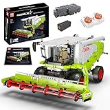 Mould King 17014 Technology Combine Harvester Buidling Blocks Kit, MOC Remote-Controlled Combine Harvester, Heavy-Duty Construction Vehicle Clamping Block Set Claas Lexion 760 Tractor(1265 PCS)