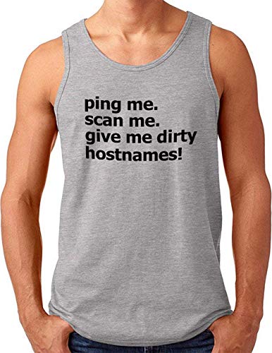Débardeur informatique homme OM3 Network Host Admin gris grande taille 4XL
