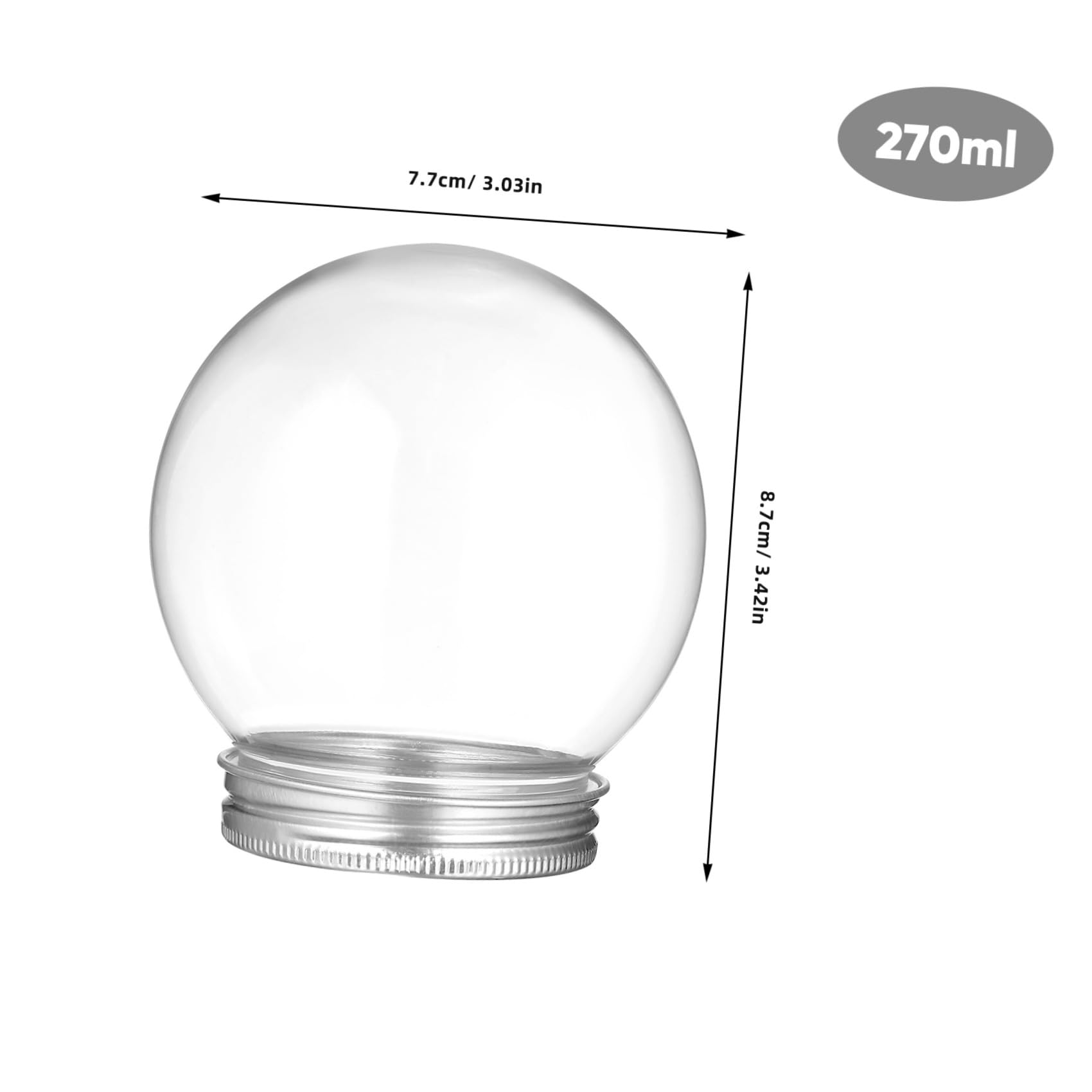 Barattoli per Caramelle a Forma di Lampadina 10 Pezzi da 270ml Coperchio Ermetico Riutilizzabili in Alluminio e Pet per Decorazioni Natalizie e Feste