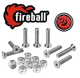 Fireball Dragon Stainless Steel Skateboard Hardware Set (Flat Allen, 1.0