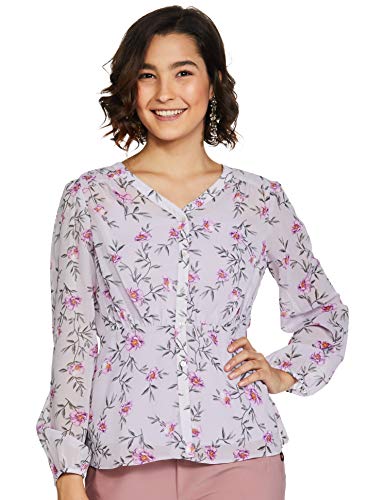 Image of Eden & Ivy Women's Floral Regular Fit Blouse (SS20 /WCF /INS-E-04 Lavender XS)