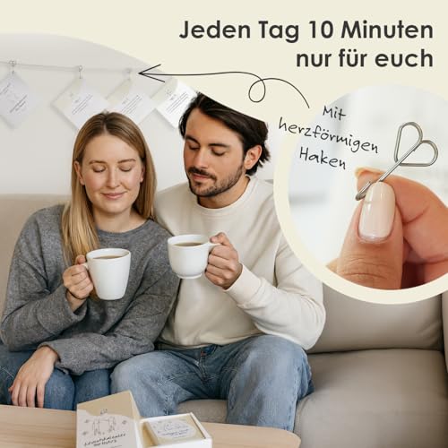 Adventskalender Paare 2025 – Adventskalender für Paare mit 24 liebevoll gestalteten Karten – Set für gemeinsame Erlebnisse, Nähe & Liebe – Originelles Geschenk für Partner, Freundin oder Freund