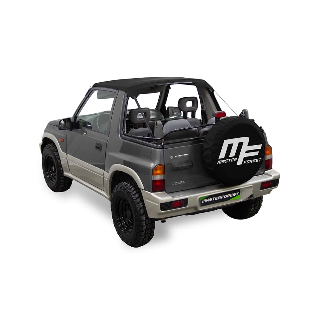 Cappottina Telone Bikini Nero per 4X4 Suzuki Santana Vitara MK2. Esterno Vinile/Interno Cotone. Accessorio e Tetto Rimovibile per 4 x 4 Suzuki.