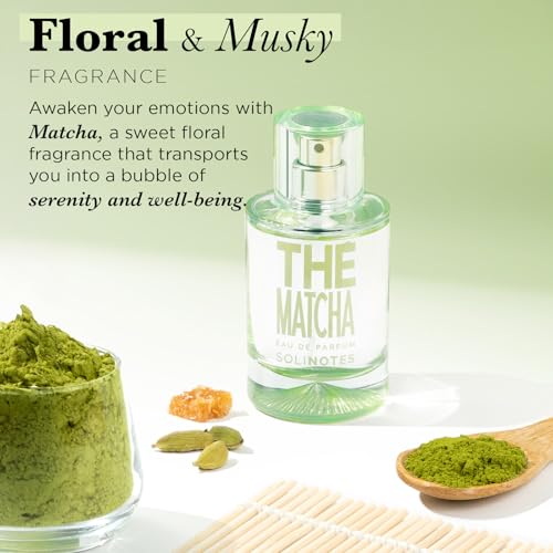 Image of Solinotes Matcha Eau de Parfum, Vanilla & Almond, Long-Lasting, 1.7 Fl Oz