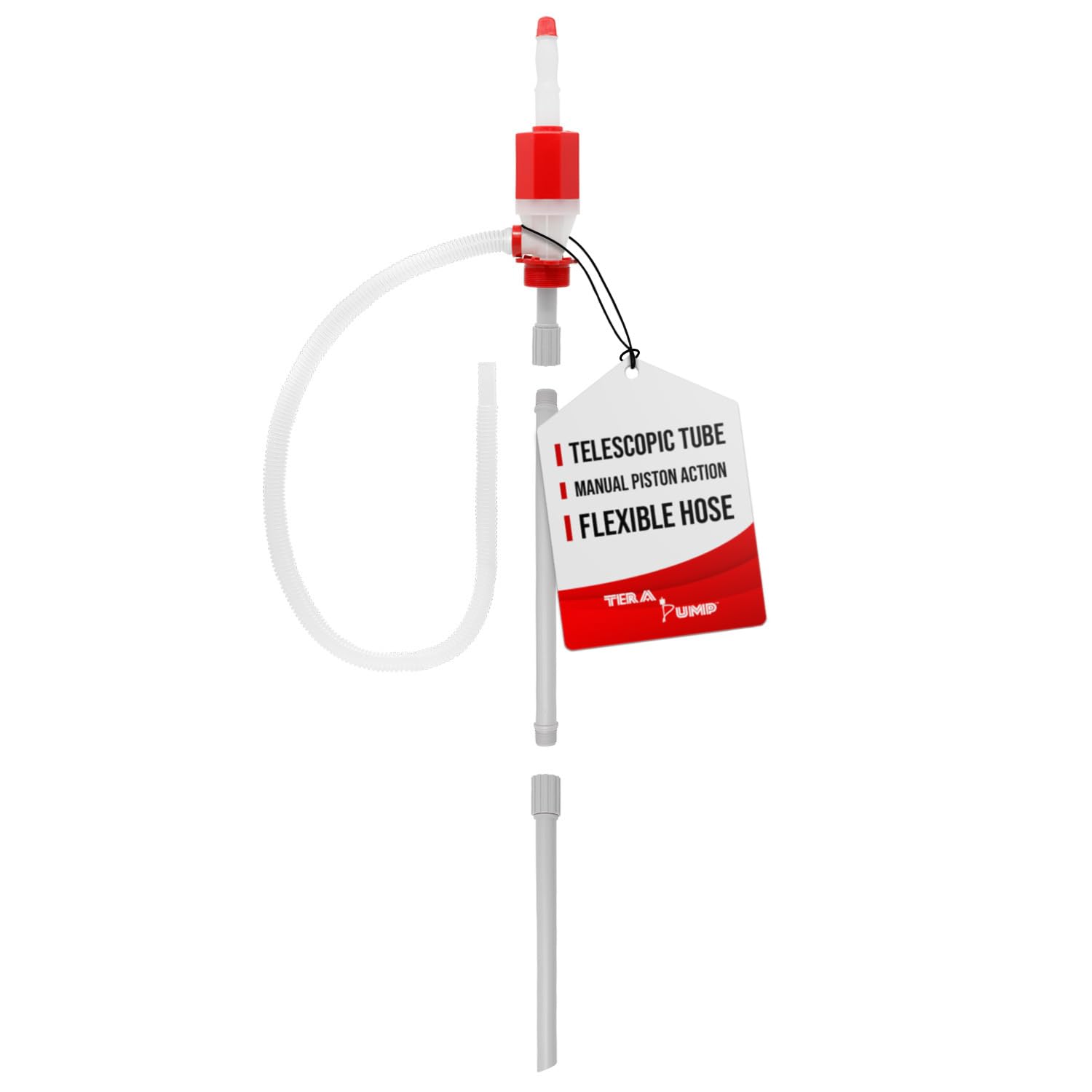 TERA PUMP Pompe à eau légère (sans BPA) facile à transporter et de qualité alimentaire, siphon rapide, urgence, survie, transfert manuel pour eau potable, carburant, etc.