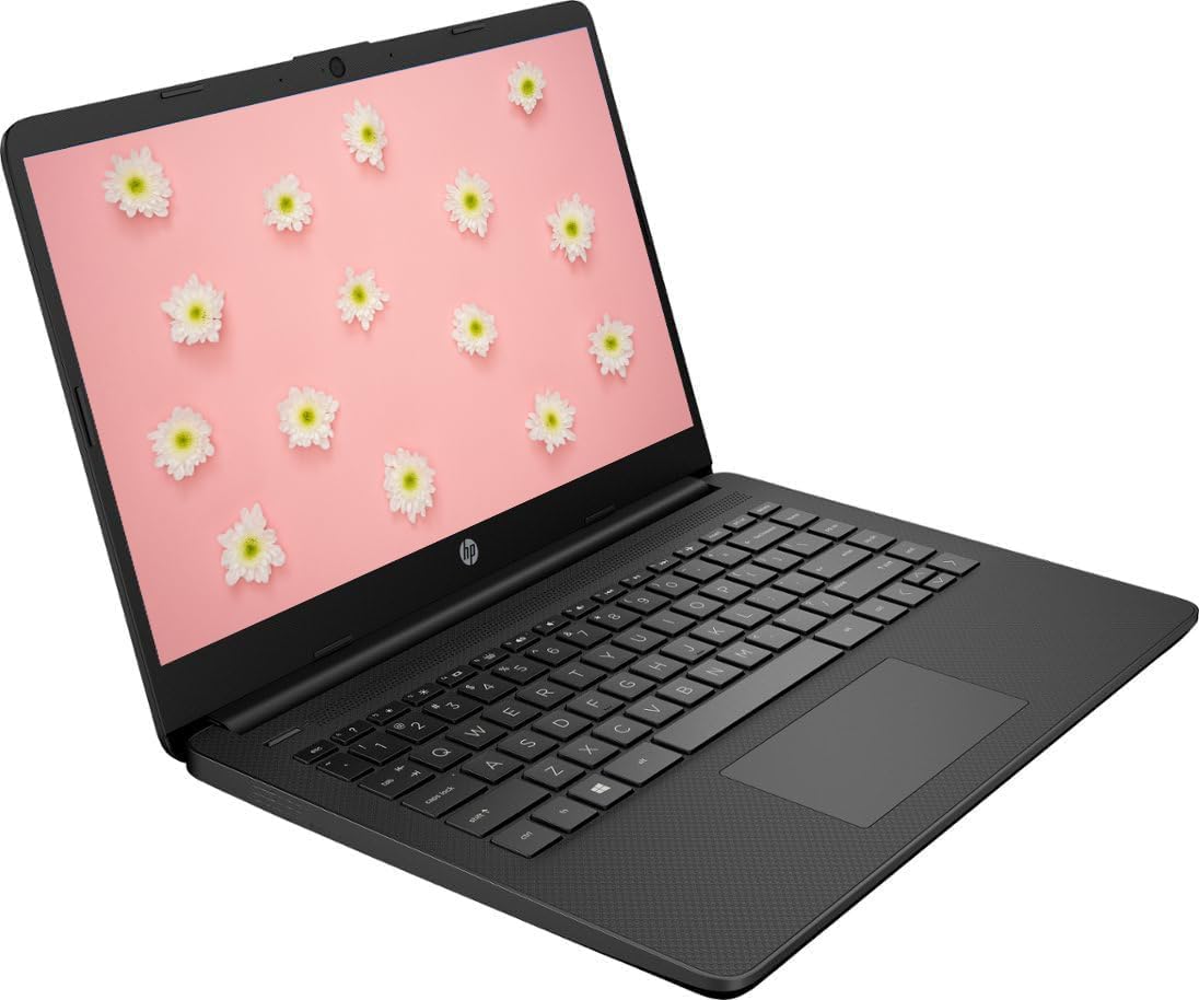 HP 2023 14" HD IPS Touchscreen Laptop, Intel Celeron Processor Up to 2.80GHz, 4GB SDRAM, 64GB SSD, Super-Fast WiFi, Windows 11 OS, Dale Black (Renewed)