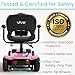 Vive 4 Wheel Mobility Scooter - Electric Powered Wheelchair Device - Compact Heavy Duty Mobile for Travel, Adults, Elderly - Long Range Power Extended Battery with Charger Included (Limited Edition)