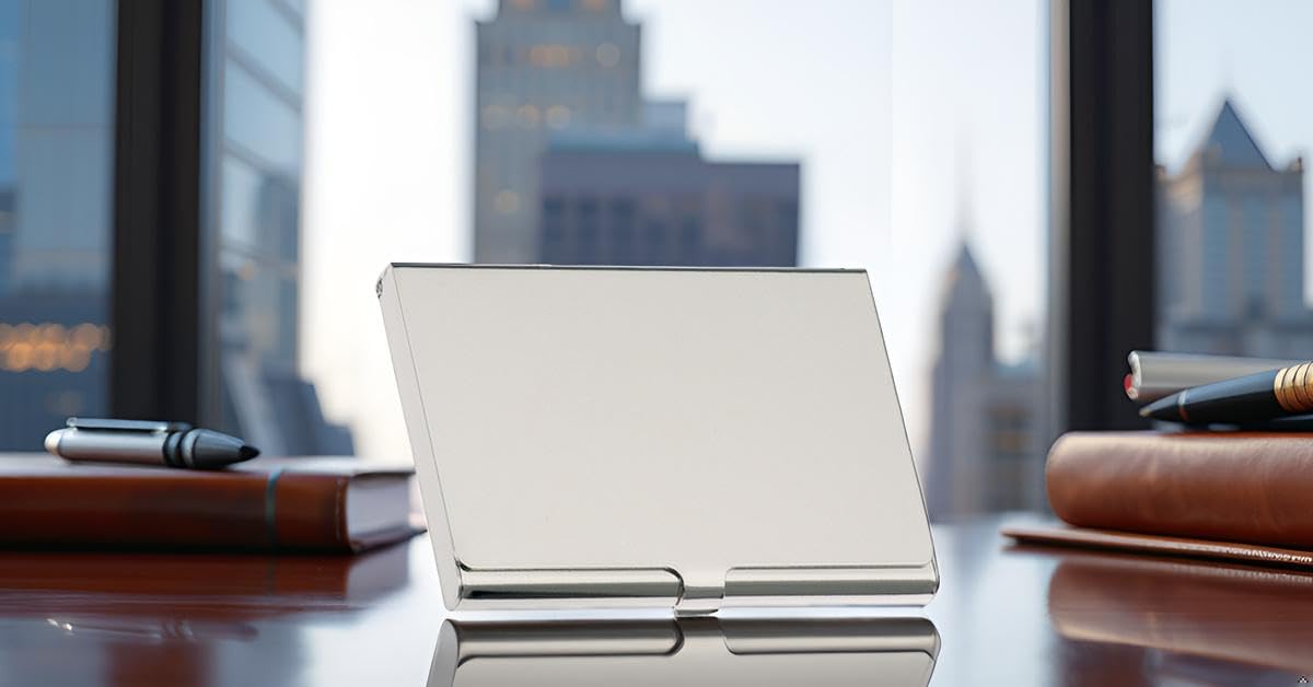 Estuche para Tarjetas de Visita, Chapado en Plata