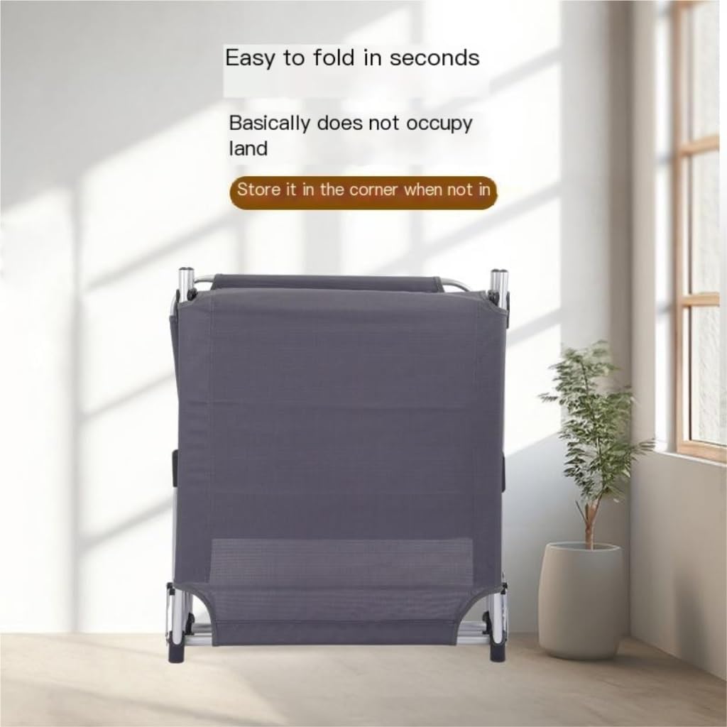 Aluminium campingbed Draagbaar campingbedje Eenpersoonsbed Opklapbed Lichtgewicht logeerbed Opvouwbaar ruimtebesparend kampeerbed