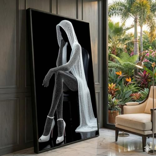 Femme élégante en cape à capuche déco murale tableau photo sur toile grand format