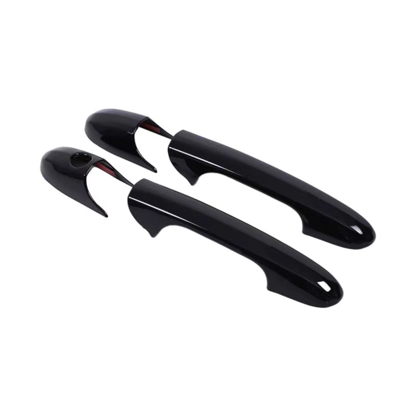 Rcuihgfb Glossy Black Door Handle Shell Compatible With Fiat 500 For Abarth 595 695 2007 Car Door Handle Decorative Cover Trim Exterior Accessories Set(Glossy Black)