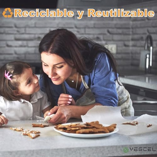 Papel de horno para freidora de aire, microondas y bandejas de 40x60 cm 7