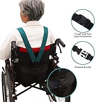 Vista 8 de Wheelchair Seat Belt Anti-Fall Safety Belt Medical Restraints Straps Non-Slip Harness Adjustable Secure Buckle for Elderly Disable Hospital Patient