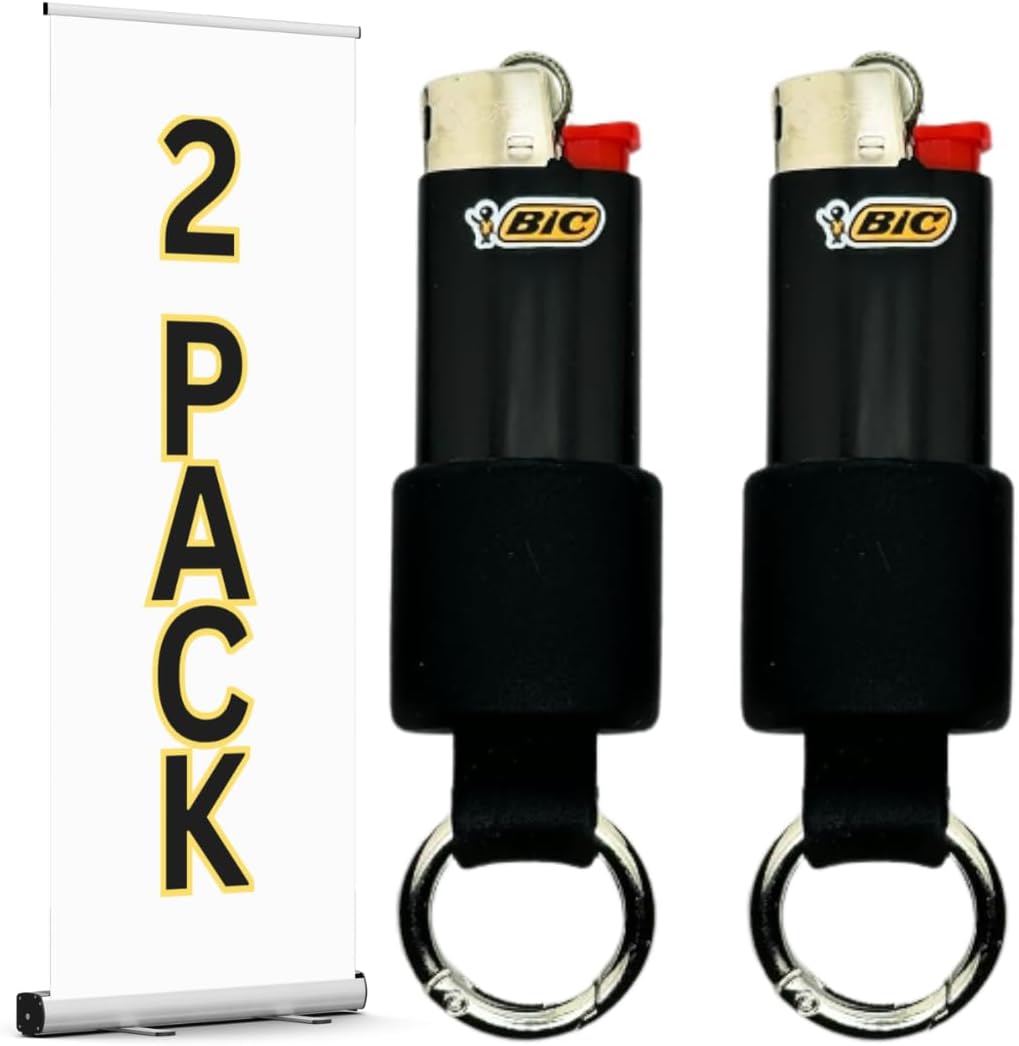 Mini BIC Keychain Lighter Holder - Lightweight BIC Lighter Case for Hiking, Camping & More | Lighter Not Included