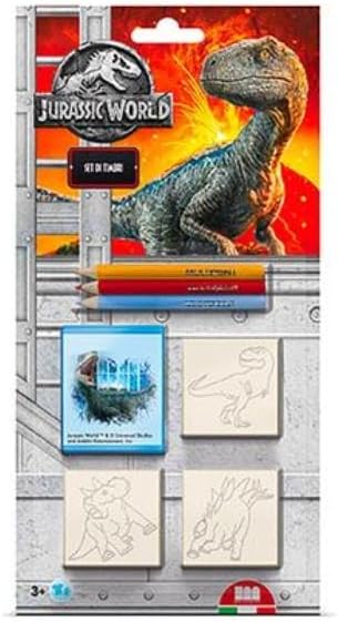 BLISTER 3 TIMBRI JURASSIC WORLD