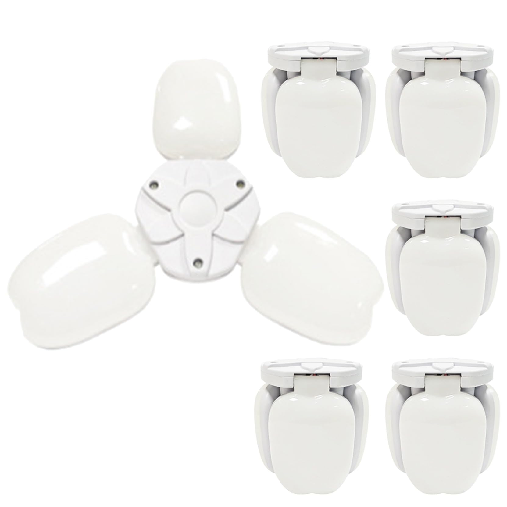 Lampa garażowa 20 W z 3 deformowalnymi panelami, 6000 K ultra jasna oprawa sufitowa LED, E26/E27 wkręcane oświetlenie sklepowe do piwnicy, poddasza, warsztatu, magazynu, stodoły, 6 szt
