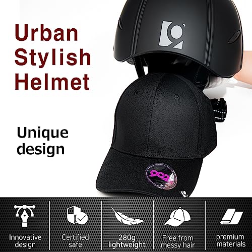 902Lab 902S Persona-B20 Ballcap Style Fashion Bicycle Helmet(Matte Black, Large) Safety Breathable Lightweight For E-Bike,E-Scooter, Electric Bicycle, In-Line, Skate(Bk_L) #TOP3