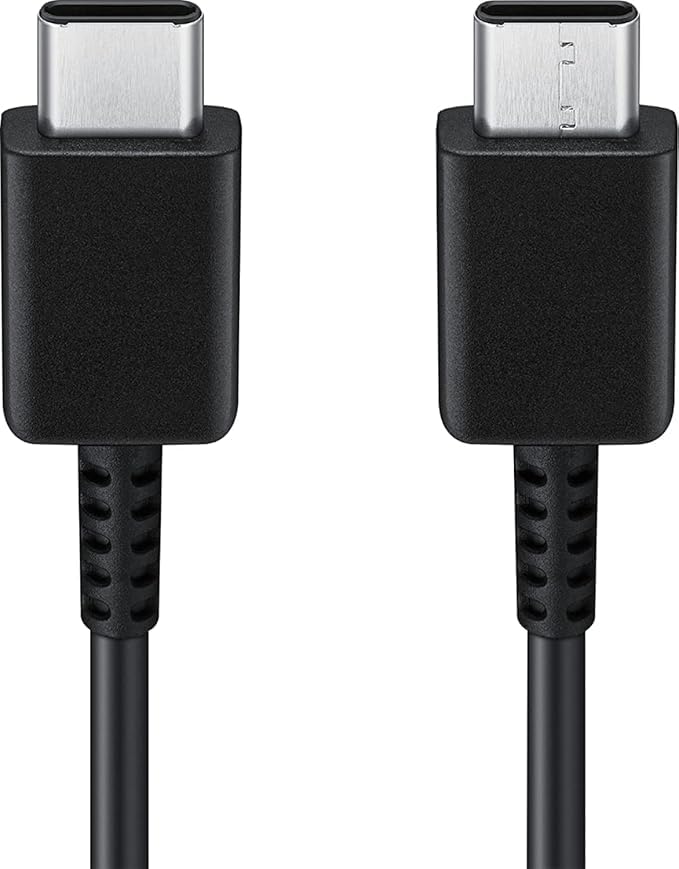 Image of 25W Type-C Charger With Cable Compatible With Samsung Galaxy S /A /M /F /Z Series /S23 /S22 /S21 /21 Fe /S20 /M14 5G /M34 /M54 /M53 5G /M33 /M13 /A34 /A54 5G(SAM 25W Charger Black)