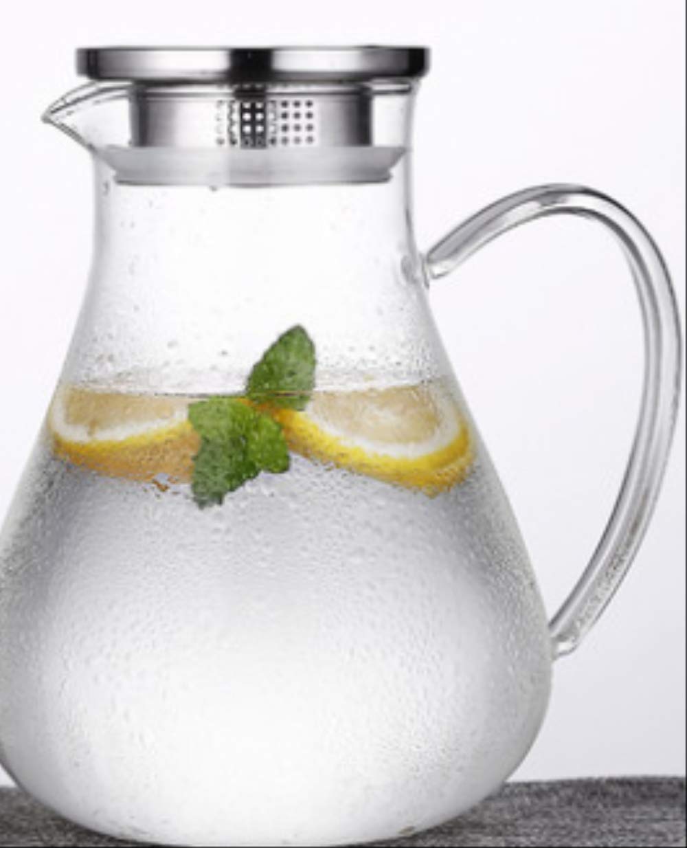 Botella de agua de vidrio para reuniones familiares jarra grande de mesa para té frío