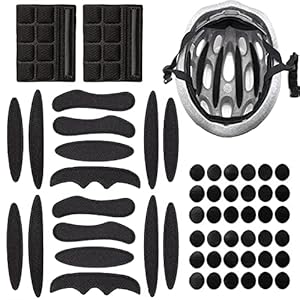 Aatpuss 2 Sets Fietshelm Pad, Helmet Padding Kit, Zwarte Helm Spons Pad, Fittingen voor Fietshelm en Motorhelmen…