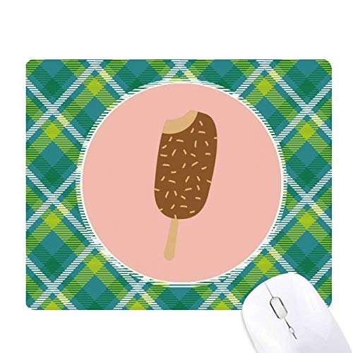 Tapis de souris croustillant chocolat design pixel art avec grille verte
