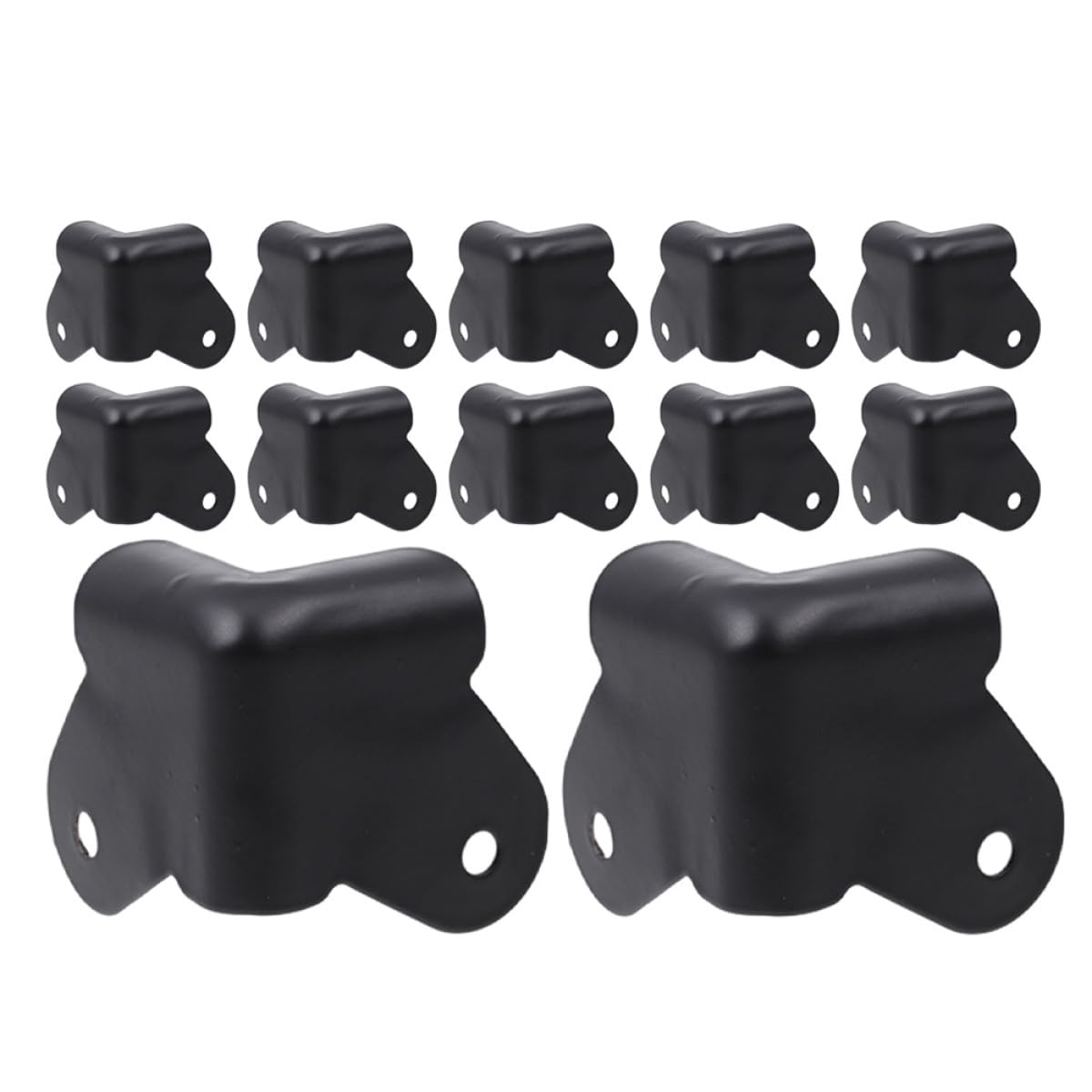 Table Corner Protectors Safety Edge, 24pcs Iron Corner Guards for Speaker Cabinet Black Stable Versatile Woodworking