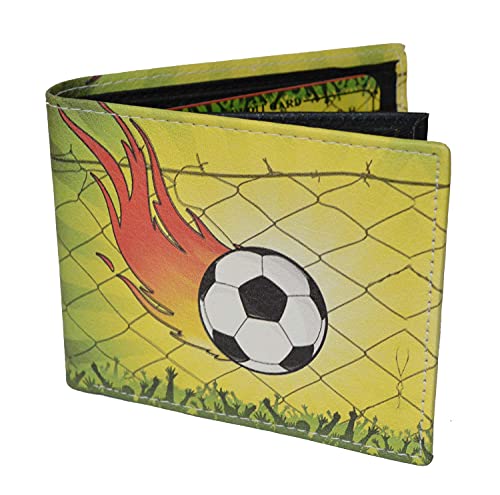 Leatherboss PU Leather Soccer Sports Printed Credit Card Cash Holder Wallet