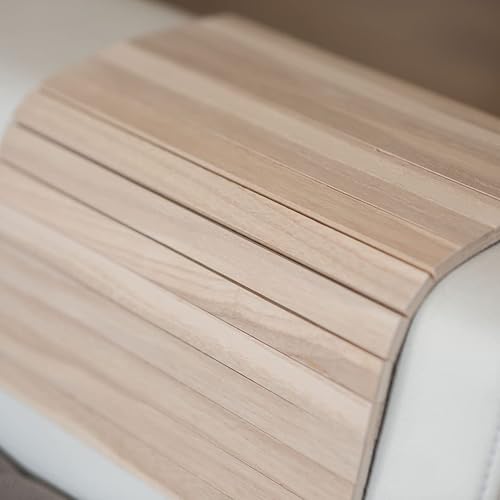 Miniatura 9 de Bandeja de brazo para sofá, mesa de cama, posavasos de madera, taza de café, reposabrazos plegable, protector de extremo de carrito, plegable, para