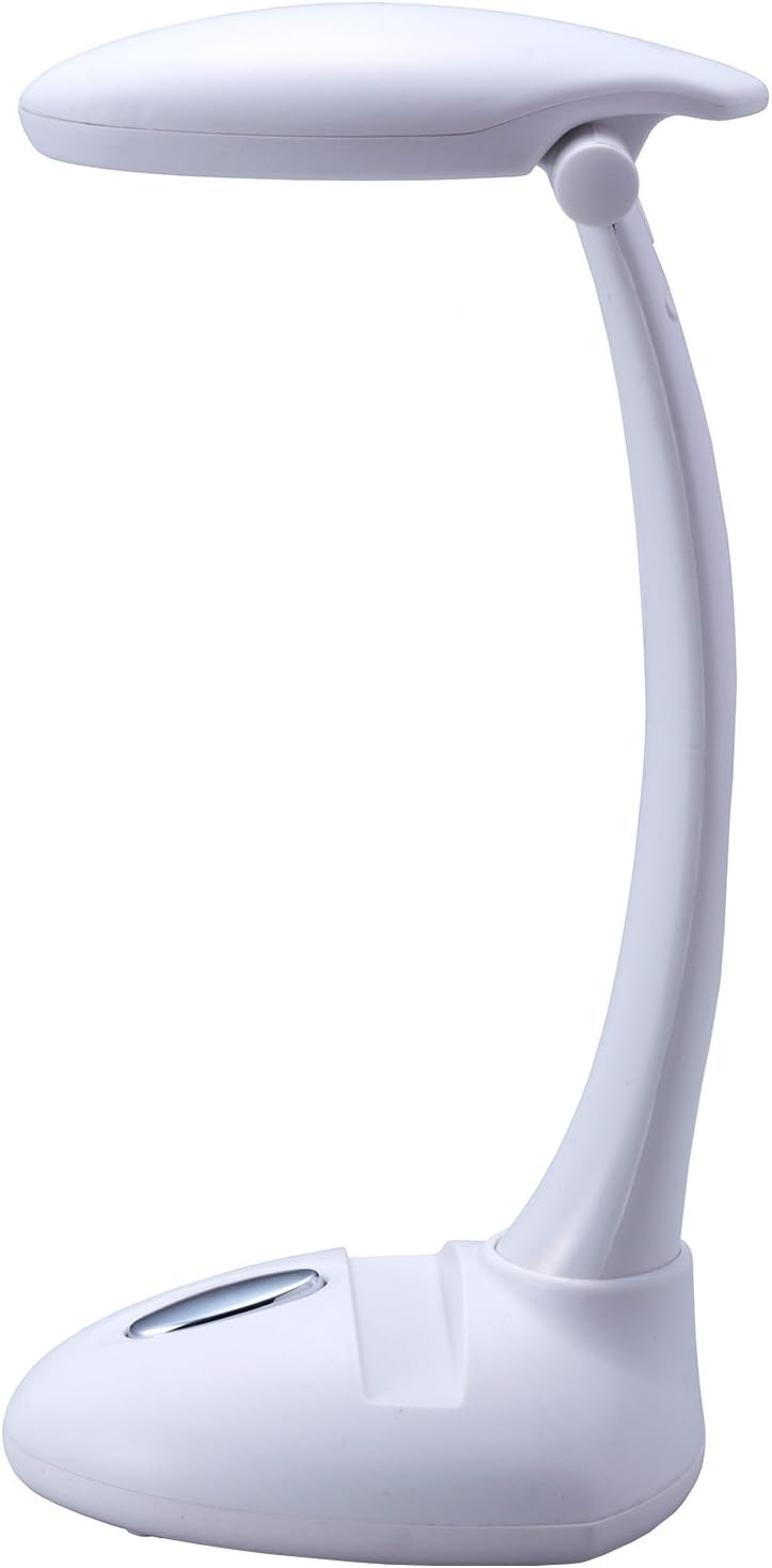 Simple & Stylish Adjustable Head LED Desk Lamp/Night Stand Light, White