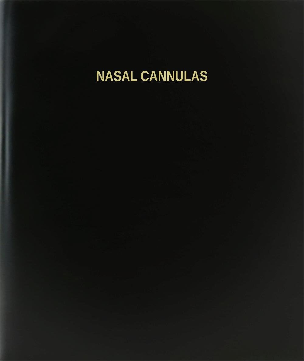 BookFactory Nasal Cannulas Log Book/Journal/Logbook - 120 Page, 8.5''x11'', Black Hardbound (XLog-120-7CS-A-L-Black(Nasal Cannulas Log Book))