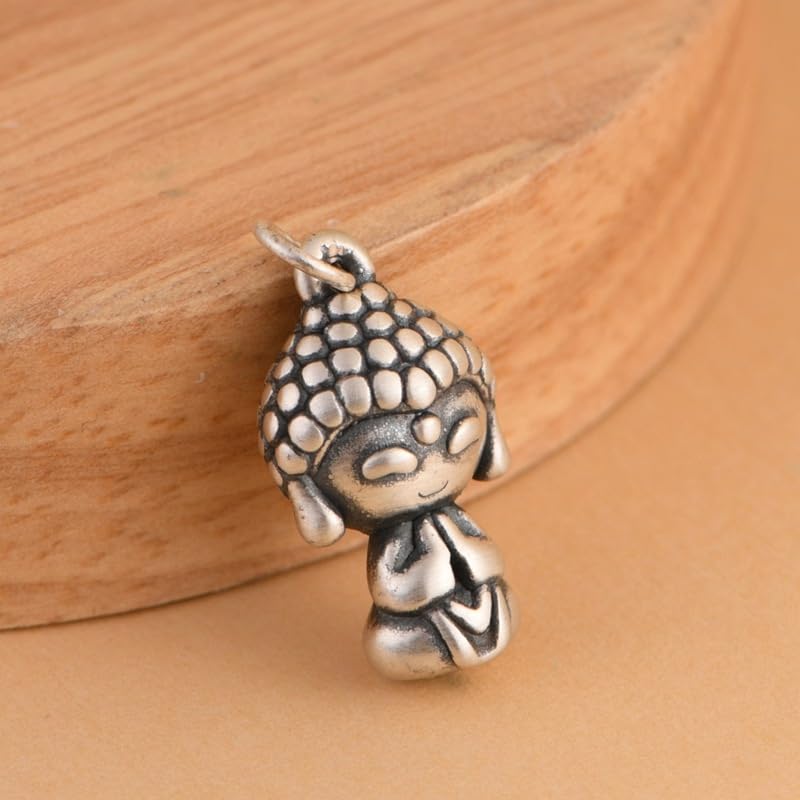 Collier bouddha argent pour pull pour rompre la monotonie des hauts - 4