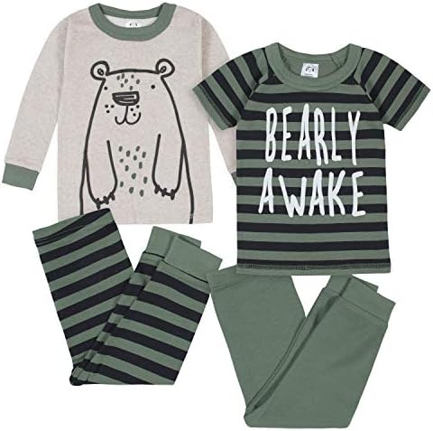 Gerber Baby - Jungen Jungen 4-teiliges Schlafanzug-Set Pajama Set (4er Pack)