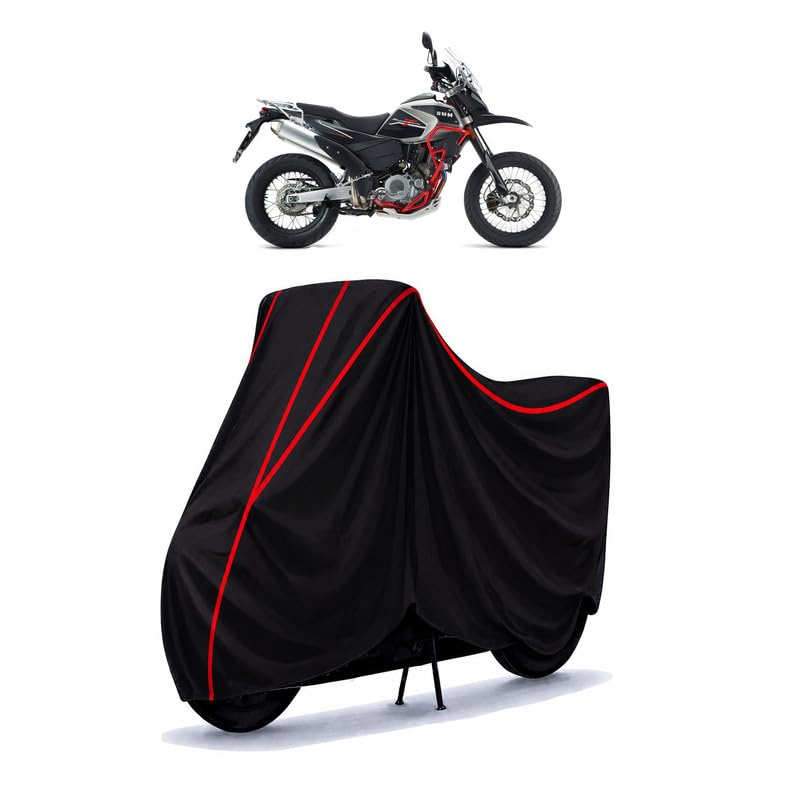 Image of SWM Superdual T Water Resistant Bike Cover for All Motorcycles & Rain | Heavy Duty Taffeta Fabric | UV Protection, Dustproof, Scratchproof | All Weather Two Wheeler Body Cover with Elastic Bottom