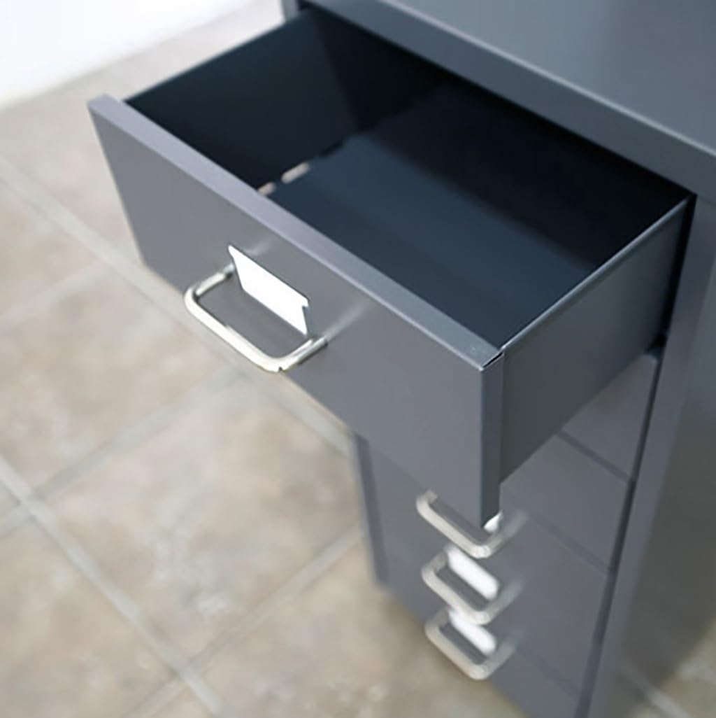 Classeur de bureau en métal sur 4 roulettes – Solution de rangement mobile durable pour la maison, le bureau, l'atelier et l'étude – Organiseur de documents polyvalent avec maniabilité facile