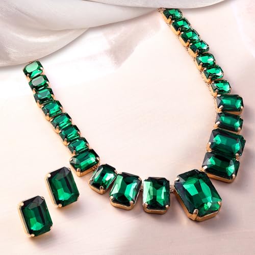 Image of Rubans Necklace Set Trendy Stylish Crystal Jewellery Gift for Women & Girls