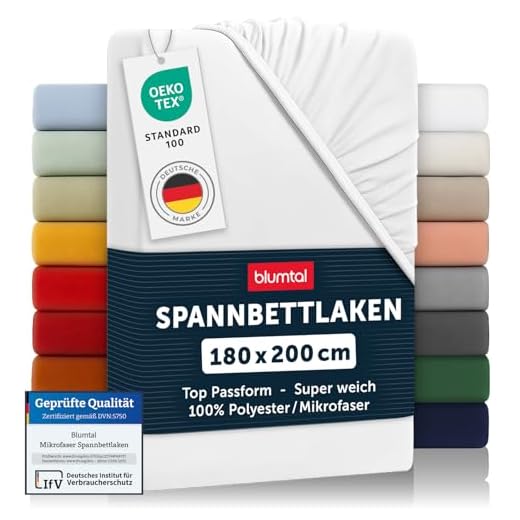 Amazon Basics Spannbetttuch, Mikrofaser, Marineblau, 200 x 200 x 30 cm 2 Blumtal Basics Mikrofaser Spannbettlaken 180 x 200 cm - Bettlaken bis 25cm Matratzenhöhe - Weiß