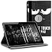 Produktbild kwmobile Schutzhülle kompatibel mit Huawei MediaPad T3 10 - Hülle 360° - Tablet Cover Case - Don't Touch My Pad Weiß Schwarz