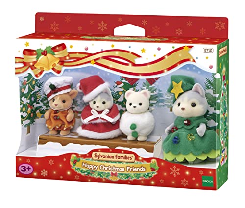 Sylvanian Families 5710 Happy Christmas Friends - Dollhouse Playsets, Brown, 3.07 inches - Image 2