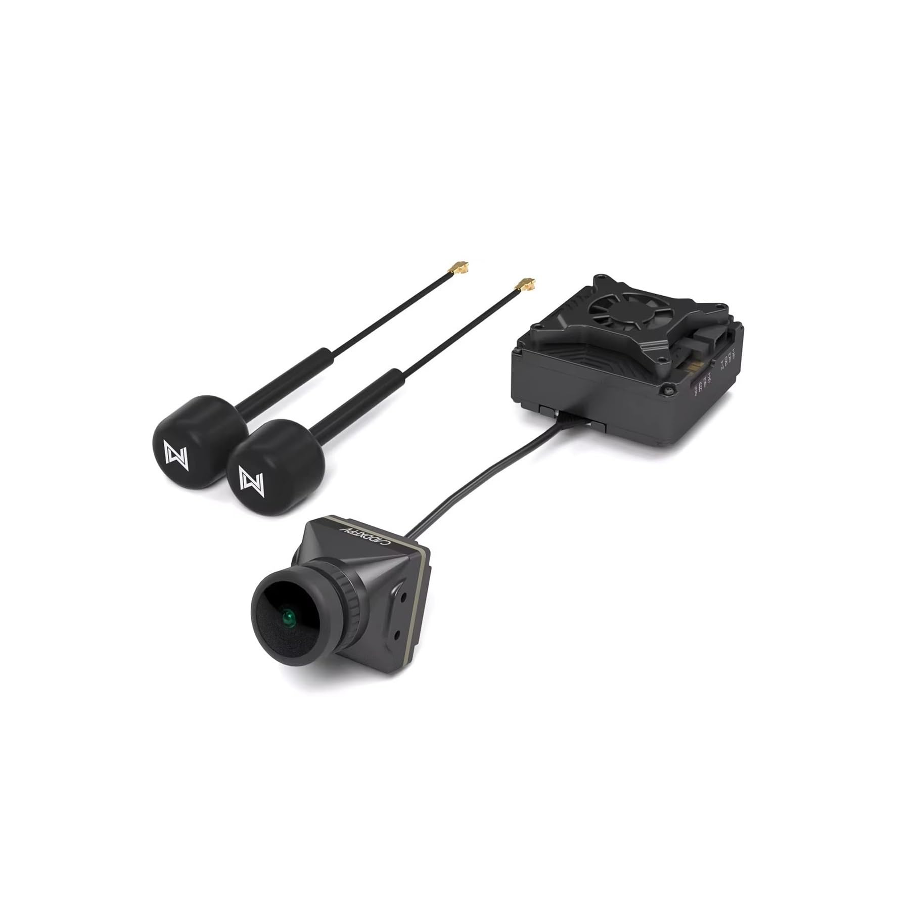 HD-Kit 2W VTX mit Zwei Antennen, HD Pro Kamera (1080p, 160° Sichtfeld, 5,8 GHz, große Reichweite), geeignet for FPV-Renndrohnen(Avatar GT KIT)