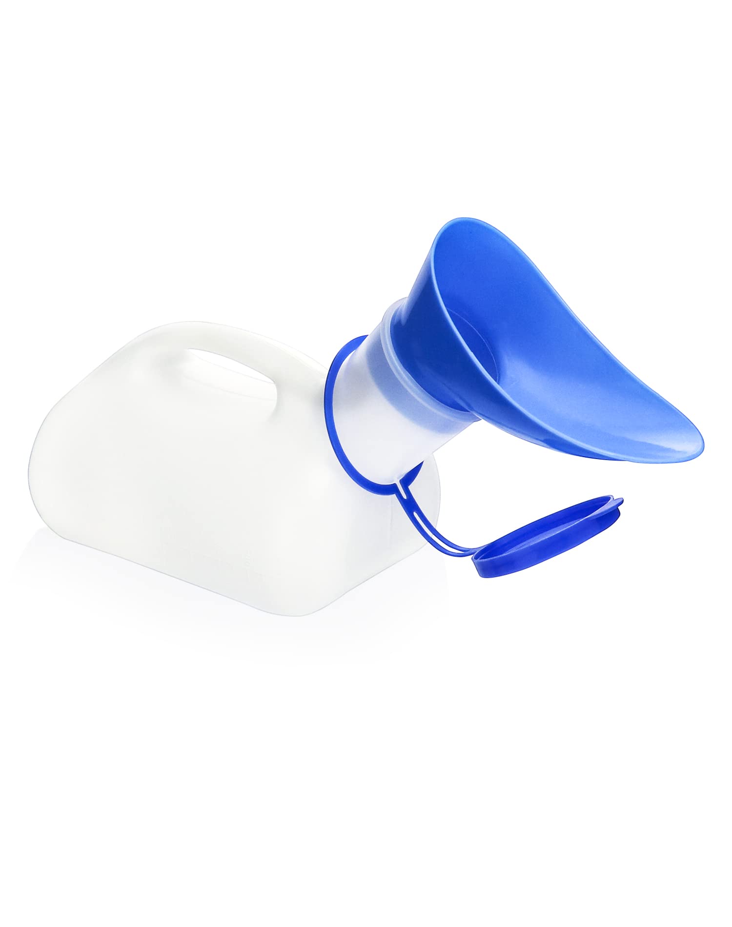 QWORK® 1000ml pisuar dla mężczyzn i kobiet sika, przenośna butelka na mocz, posiada osłonę, do samochodu, kempingu, podróży, na zewnątrz, 1000 ML