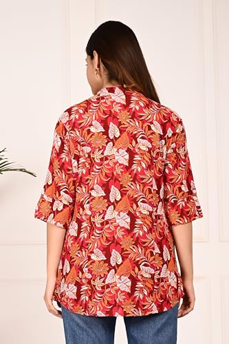 Image of FebQ Printed Shirt Style Top for Women