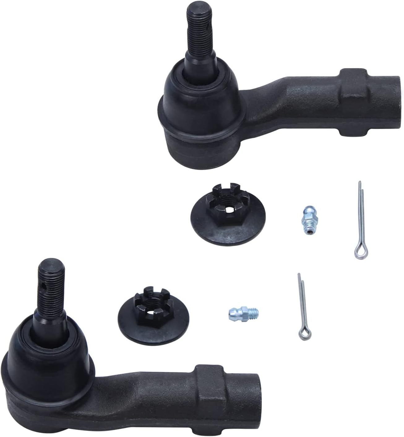 Detroit Axle - Front 2pc Tie Rods for 15-17 Chrysler 200, 13-16 Dodge Dart, 2 Outer Tie Rod Ends 2013 2014 2015 2016 Replacement
