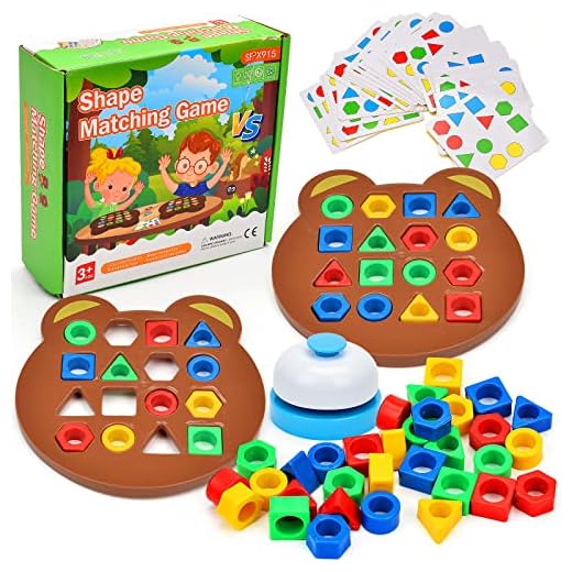 xinrongda Juego De Emparejamiento De Forma con Tarjeta, Juego De Emparejamiento De Color De Geometría Cognitiva, Juego De Tablero Sensorial Promover el Reconocimiento de Forma y la Concentración
