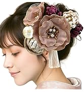 つまみ細工　髪飾り　成人式　卒業式　和装小物 Amazon.co.jp: 髪飾り 3点セット つまみ細工 成人式 振袖 剣菊