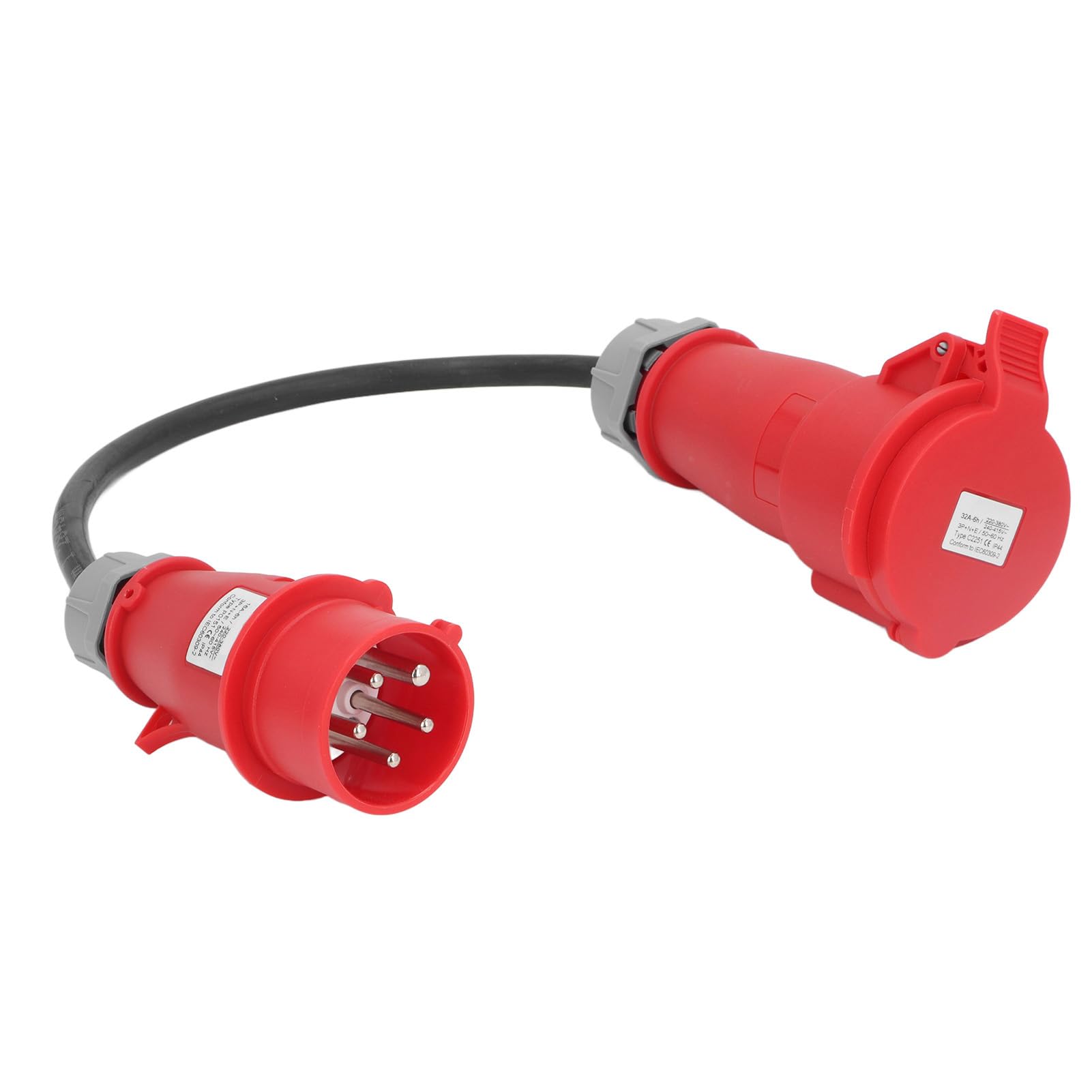 Adattatore Convertitore CEE da 32A Femmina a 16A Maschio IP44 per Cantieri Edili 220V 380V e Applicazioni Industriali