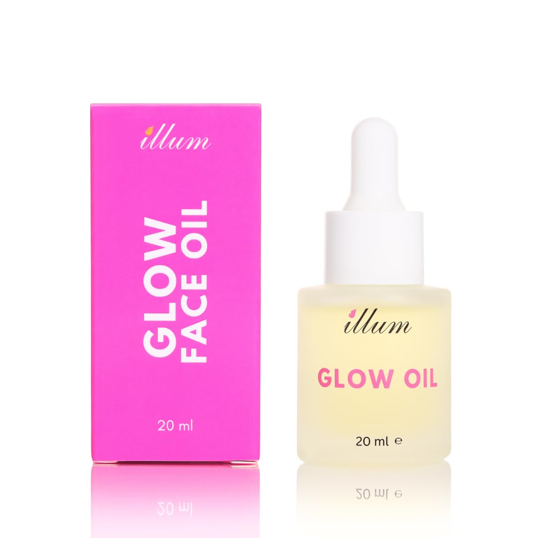 Illum Glow Face Oil, Radiant Skin Rejuvenating Facial Oil with Rosehip, Avocado, Pomegranate Seed Oil, Natural Vitamin E