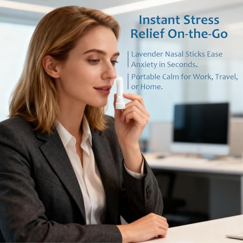 Image of PUFFIAIR Herbal Melatonin Diffuser + Lavender Nasal Sticks (3 Pack) | Lavender, Chamomile, Ashwagandha | Sleep Support, Stress Relief, Stuffy Nose Relief | 600 Uses