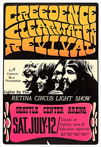 Creedence Clearwater - Concert Poster print (13”x19”)