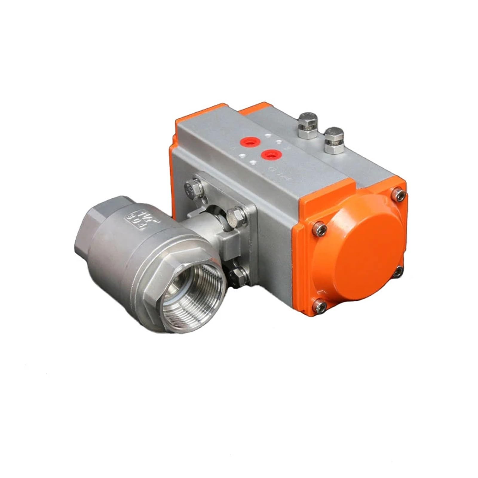 Huuoqiwy One Color Dn15 Dn20 Dn25 Dn32 Dn40 Dn50 Two Piece High Platform Pneumatic Ball Stainless Steel Q611f-16P Double Acting Cylinder(05)