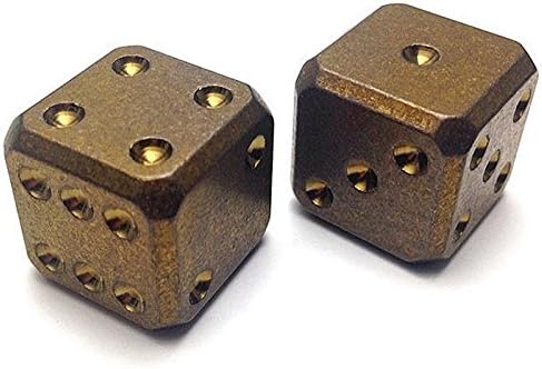 Flytanium FLY005 Titanium Dice Set Bronze Anodized .75" x.75